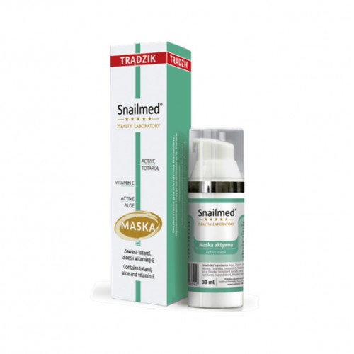 Snailmed Snailmed Maska aktywna z totarolem, aloesem oraz wit.E 30 ml