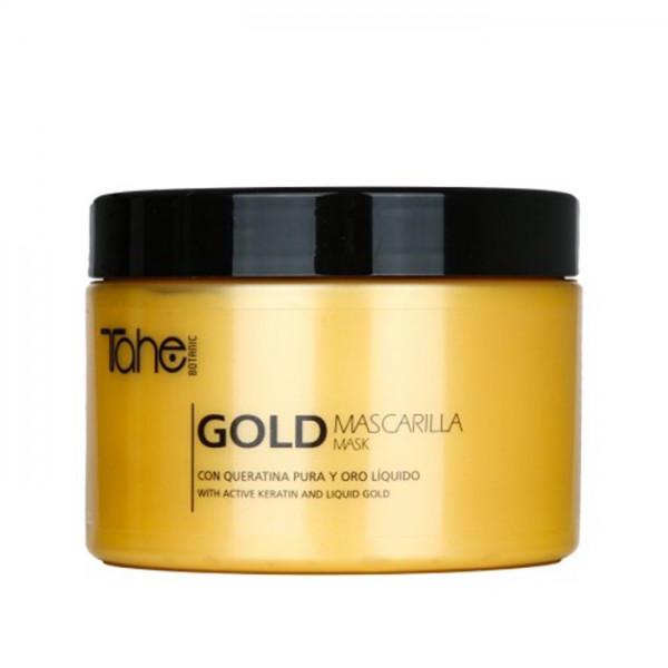 Tahe Botanic Gold Finishing Gold Mask – Maska z aktywną keratyną i płynnym złotem 300 ml Tahe Botanic Gold Finishing Gold Mask – Maska z aktywną keratyną i płynnym złotem 300 ml